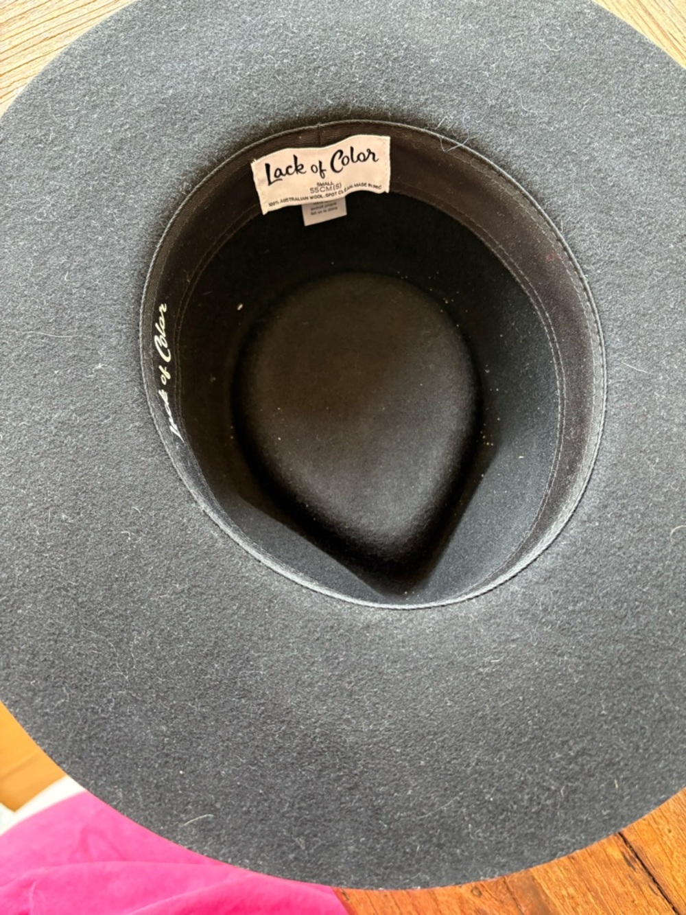 Lack Of Color Black Wide Brim Fedora with Embroidered gold and Turquoise Band - Picture 4 of 12